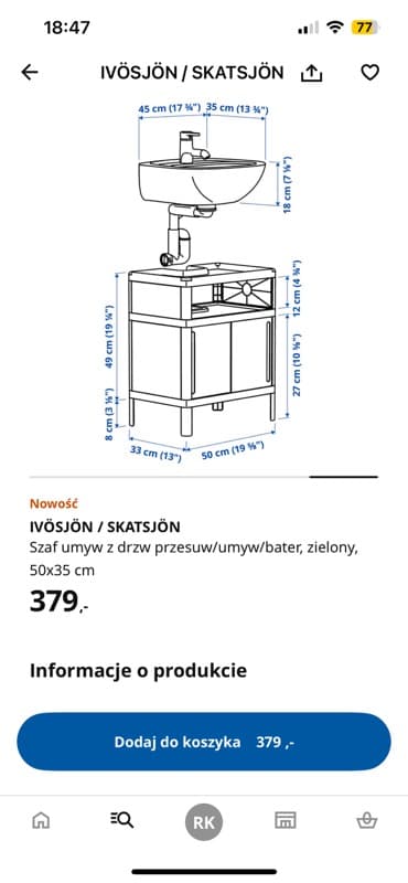 Montaż niewielkiej szafki z umywalką na Żoliborzu – realizacja