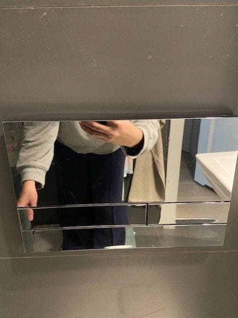 Obudowa przycisku przed wymianą Obudowa przycisku spłuczki przed wymianą zaworów