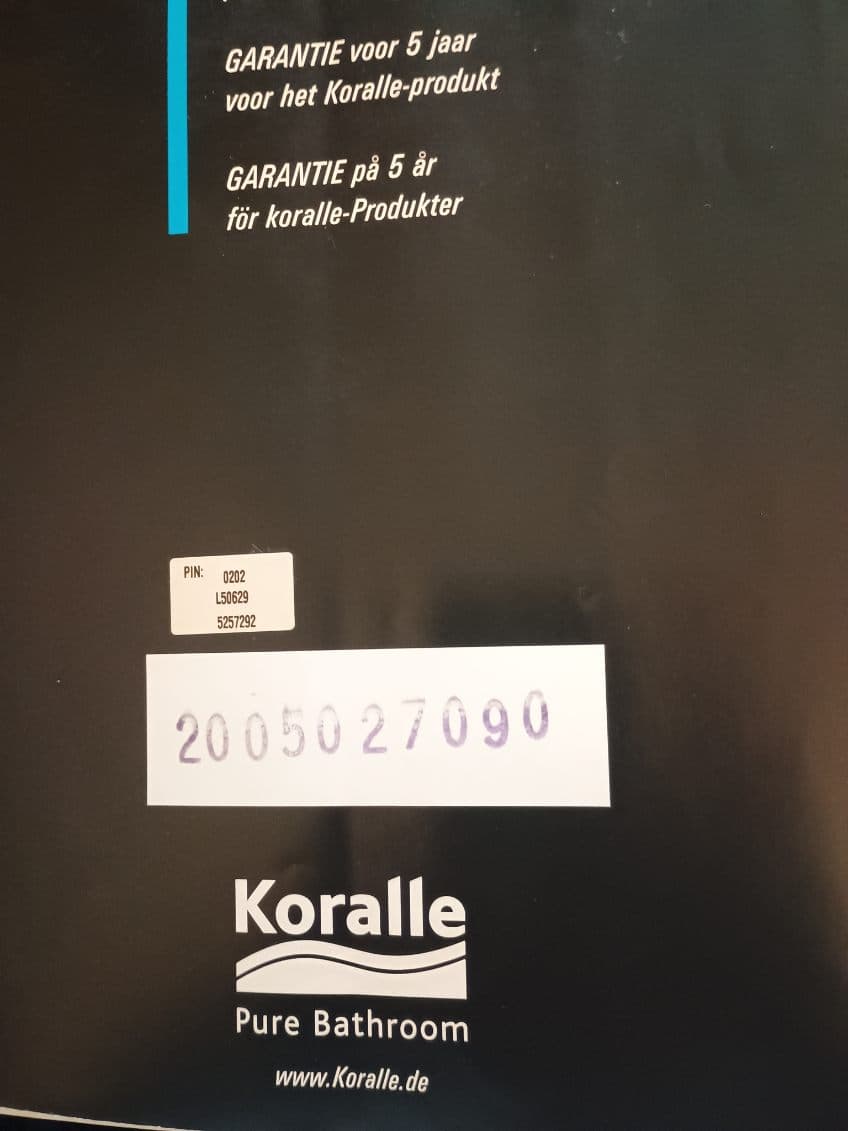 Gwarancja produktu Koralle Gwarancja produktu Koralle widoczna na opakowaniu