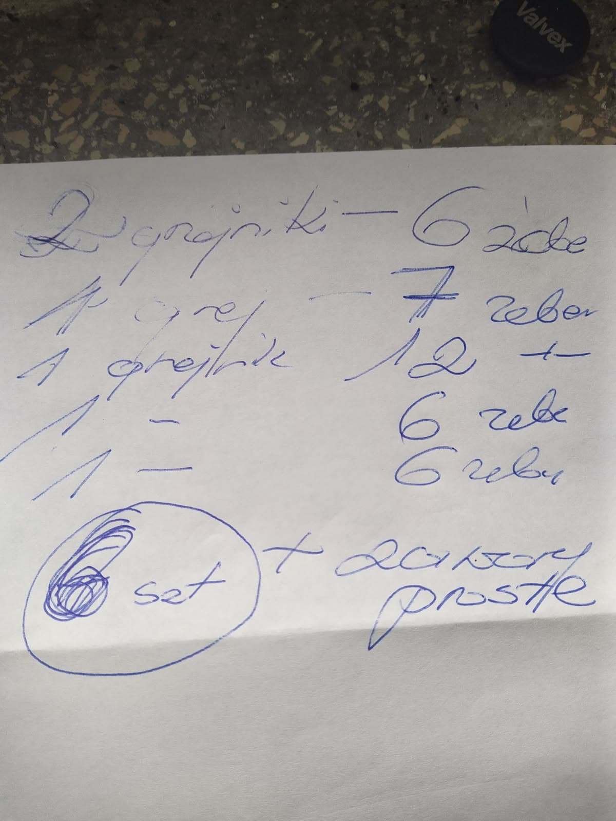 Specyfikacja zamówionych grzejników Notatka dotycząca specyfikacji zamówionych grzejników wraz z odręcznymi zapiskami.