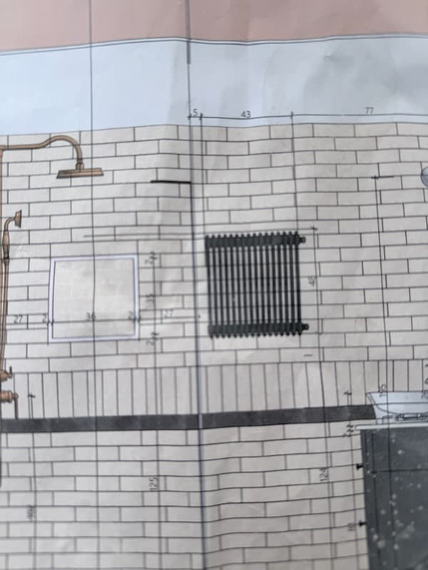 Projekt przeniesienia grzejnika Projekt uwzględniający nowe umiejscowienie grzejnika na ścianie