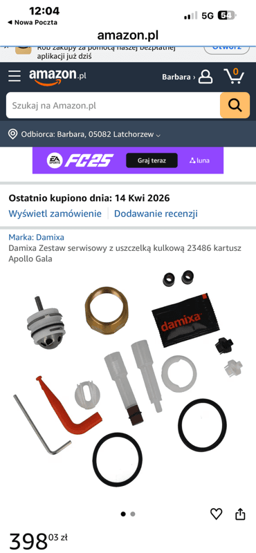 Zestaw serwisowy Damixa Apollo Gala Zestaw serwisowy Damixa Apollo Gala z uszczelką kulkową